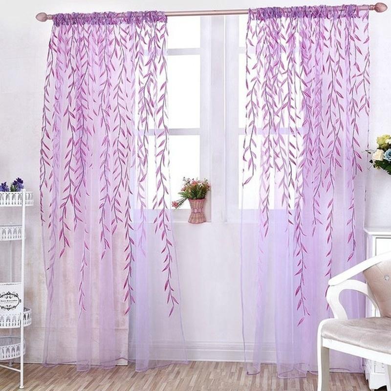 1 шт. Плетеные прозрачные шторы с листьями, шторы в пасторальном стиле, цветочные оконные декоративные шторы для спальни, гостиной