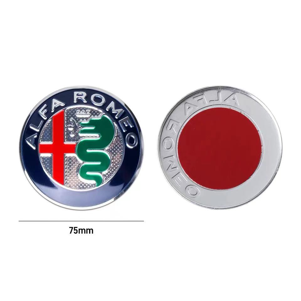 SYENG1 5 Color Alfa Romeo Car Grill Emblem Badge Car Front Grille Logo For Alfa Romeo Giulietta Mito Giulia Stelvio Brera 147 156 159