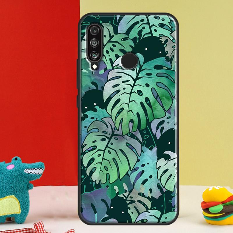 Тропические листья Монстеры для Huawei Nova 12i 12s 11i 5T 9 10 SE Y91 Y90 Y60 Y70 Y72 Y61 P60 Pro P20 P40 P30 Lite Чехол