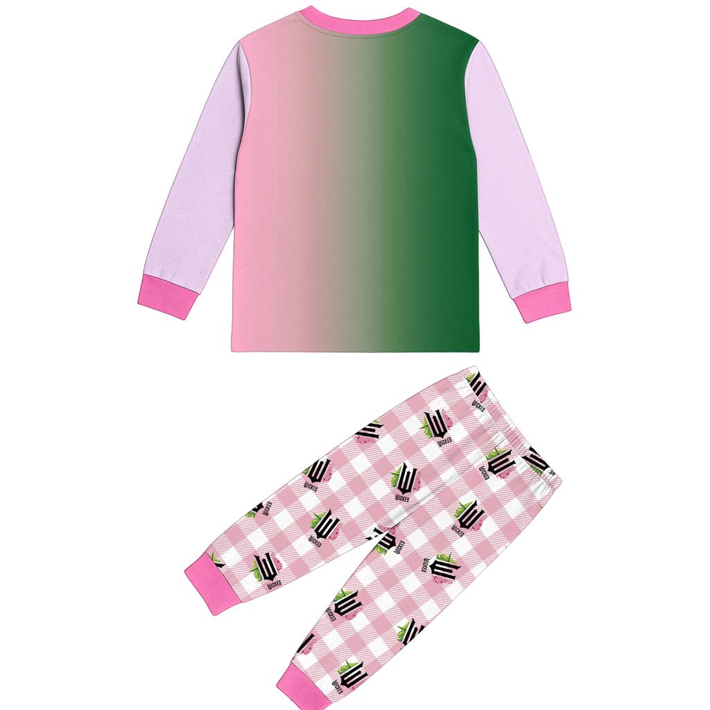 Children's Fashion Suit Skirt Round Neck Long Sleeve Top Pants