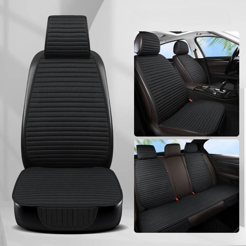 Чехол на сиденье автомобиля из льна, защитная подушка для сиденья, автомобильная спинка, наволочки, коврики, набор автомобильных принадлежностей Four Seasons