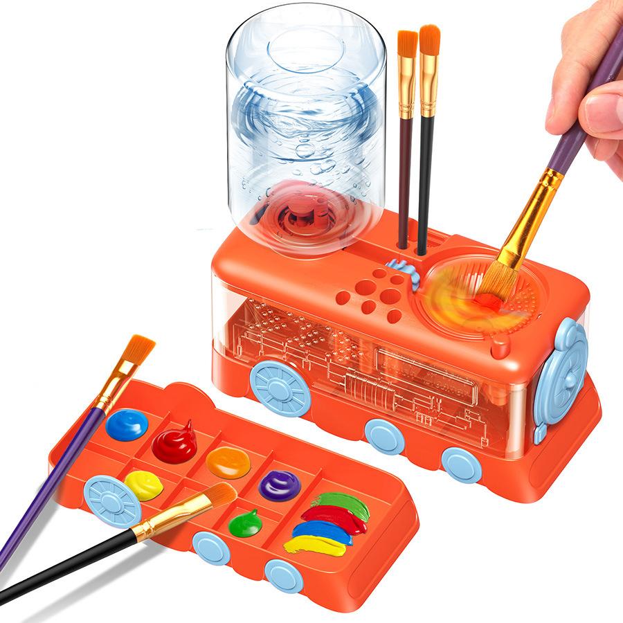 Brush Cleaner with Automatic Replacement of Washing Pen Holder