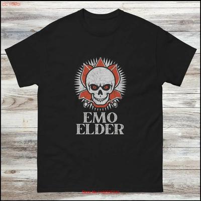 Skull Emo T Shirt Elder Older Is Not Dead Clothing Scene Alternative Vintage Fashion Versatile Top For Everyday Wear