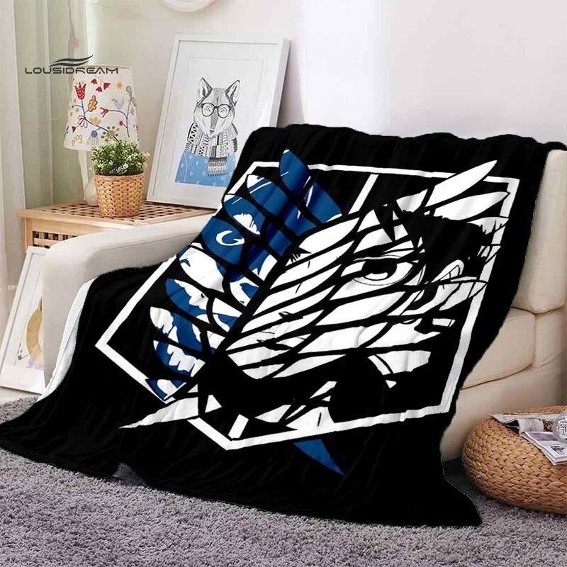 Атака на Титанов, дизайн логотипа, одеяла для кроватей, дома, путешествий, фланелевое одеяло для взрослых, для дивана, кровати, гостиной, дивана, ребенка, сохраняющее тепло