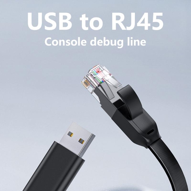 ESD Защищенный USB-кабель к RJ45 для консоли, Мультисистемная совместимость для легкой настройки и связи с устройствами