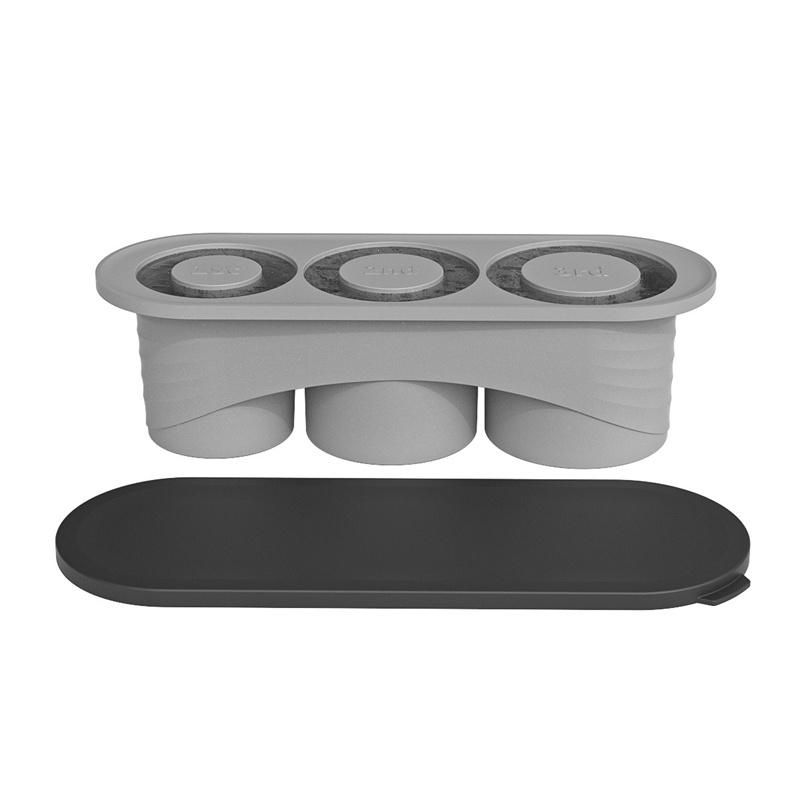 3 Cavity Ice Tray For Stanley Cup Tumbler Cup Silicone Ice Mold with Lid Summer Ice Maker Cylinder-Shape Reusable