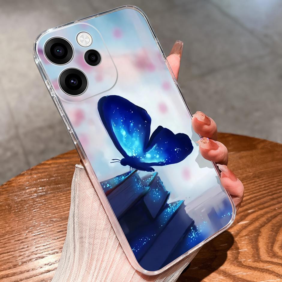 Чехлы Для OPPO Reno15 15F 15Pro Милая Девочка Сердце Любви Легкий Простота Мягкий Прозрачный Корпус Для Reno 15F 15 Pro Capa