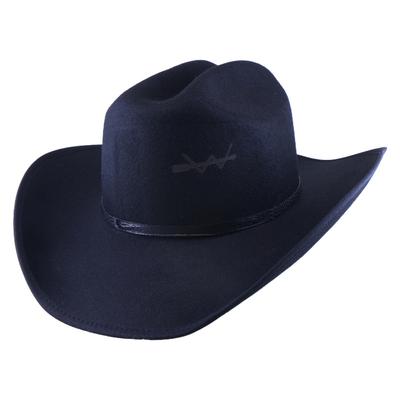 Осень и Зима Мужская Шляпа Рыцаря Фетровая Шляпа Имитация Шерсти Горб Коровья Голова Пряжка Западная Ковбойская Шляпа