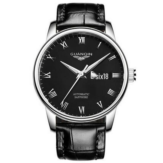 Механические мужские часы высокого класса швейцарского производства со стальным браслетом, двойной датой, водонепроницаемым корпусом - новый оригинальный деловой стиль