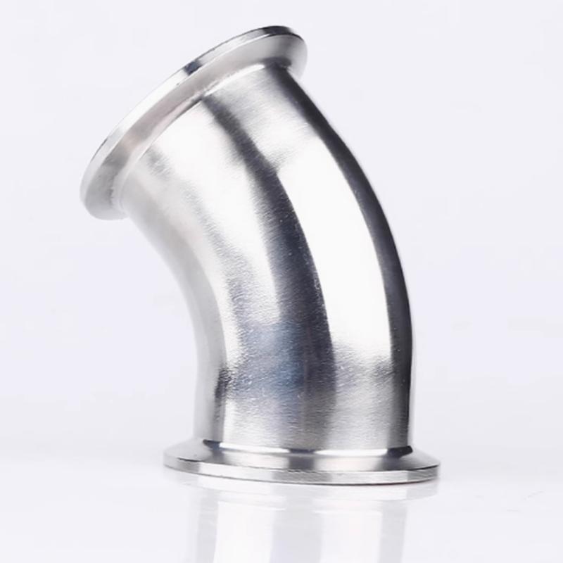 3/4" 1” 2” 3“ 19Mm-76Mm OD Sanitary Tri Clamp Ferrule 45/90/180 Degree Elbow Pipe Fitting Stainless Steel 304 Homebrew