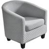 Club Chair Slipcover 2 Piece Stretch Jacquard Tub Chair Cover Round Barrel Chair Covers Non Slip Armchair Covers Living Room