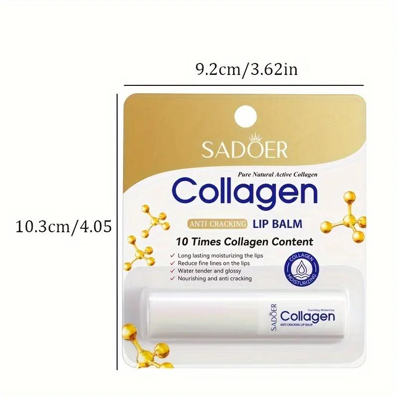 Бальзам для губ с коллагеном для питания и увлажнения сухих губ