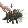 Mattel Jurassic World New Ruler Action Triceratops 4 and HDX34 Medium Figure, Roaring! [Total Length Approx. 26cm] [Ages Up] Green,