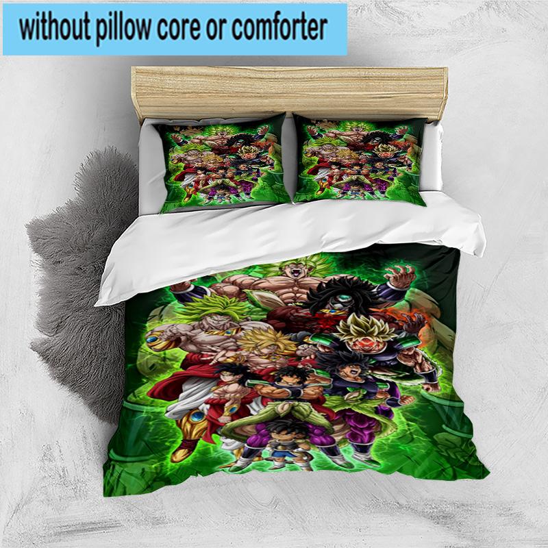 3PCS Goku Anime 3pcs Bedding,Including 3PCS Duvet Cover And 2pcs Pillowcases Perfect for Christmas,Ideal for Bedroom, Dormitory
