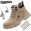 Lightweight Safety Shoes Protective Shoes Puncture-Proof Anti-smash Steel Toe Shoes Kevlar Insoles Industrial Men Work Boots