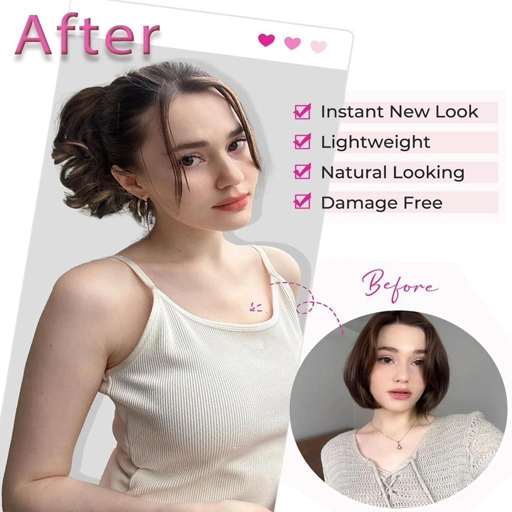 Парик «конский хвост» с большой заколкой, коса из натурального синтетического волокна, модный пушистый короткий хвост с большой волной