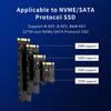 USB-C хаб со слотом для M.2 NVMe/SATA SSD, совместимый с HDMI 2.0, многопортовый адаптер, PD 100 Вт, USB 3.2 GEN2 10 Гбит/с, кард-ридер SD/TF