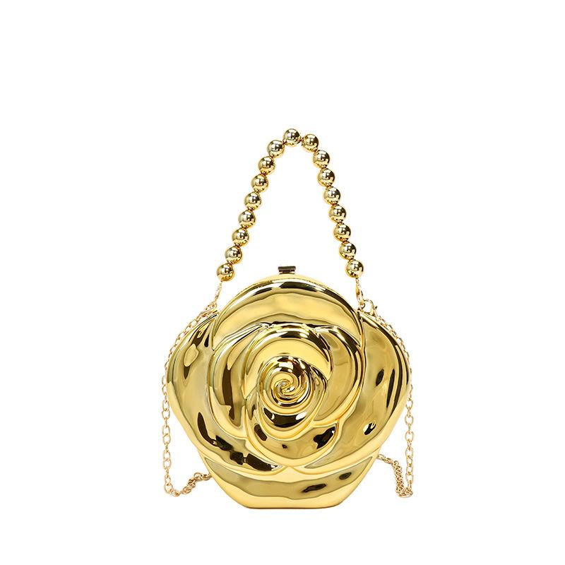 Acrylic Box Bag for Women 2025 Niche Floral Design Unique Elegant Handheld Evening Bag