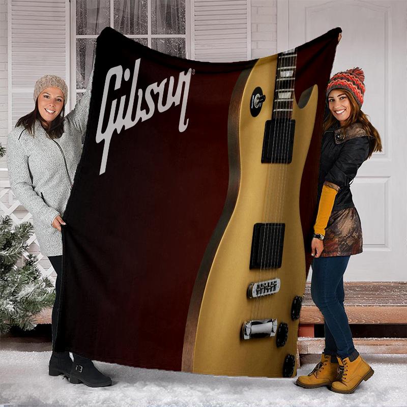 Guitar Print Blanket Soft Comfortable All Seasons Suitable Sofa Office Nap Travel Birthday Gift Christmas Present
