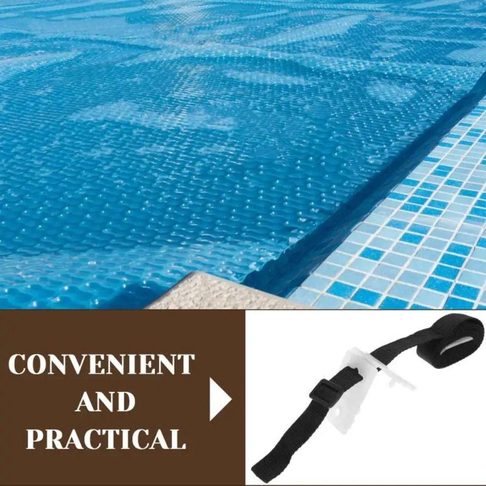 24pcs/set Nylon Pool Cover Reel Straps Webbing Pool Cover Roller Attachment Strap  Pool Accessories