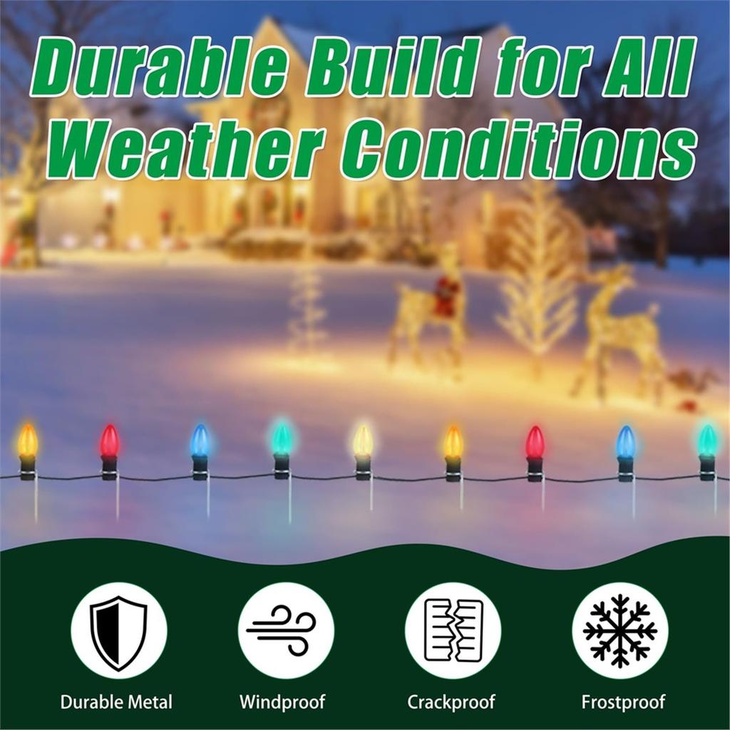 60Pcs 12 Inch Christmas Light Stakes Metal Light Stakes for Christmas Lights Yard Lawn Light Stakes for Christmas Lights