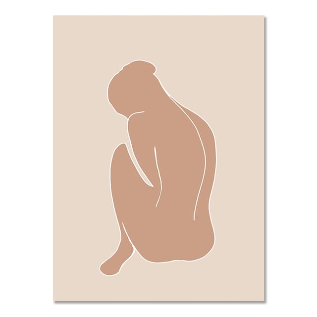 Абстрактное солнце, настенная живопись, постеры и принты в стиле бохо, цветочное лицо, холст, принт, обнаженная женщина, настенные картины для декора гостиной