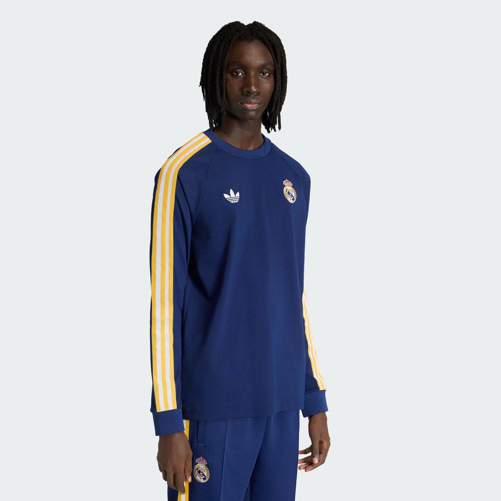 Puma Adidas Puma Adidas Реал Мадрид Футбол Спорт Повседневный Ретро Футболка с длинным рукавом Мужская Футболка KE3849