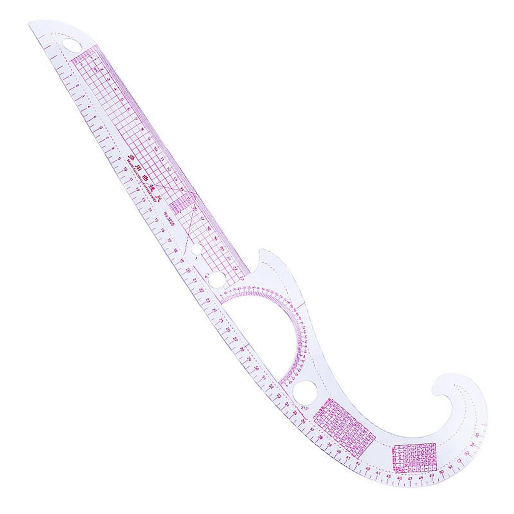 Многофункциональная линейка для пэчворка, французская лекальная линейка, прозрачная шкала, шаблон для рисования кроя и пошива одежды, инструмент для начинающих дизайнеров