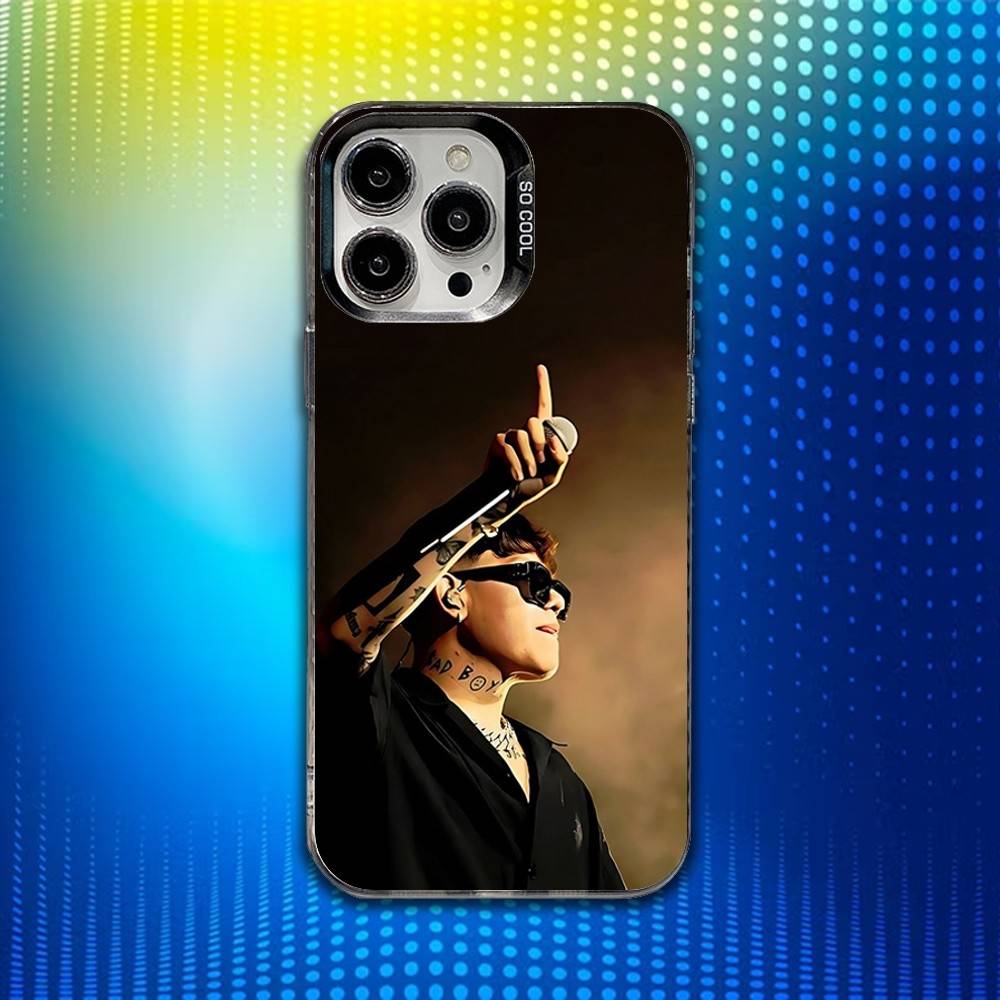 J-Junior H Певец ROCK Чехол для телефона iPhone 16,15,14,13,12,11,Mini,Pro,SE,MAX Белый Матовый Ударопрочный Чехол
