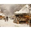 Vintage Winter/Christmas Ski Snow Rural Landscape Art Poster Canvas Painting Wall Print Picture for Living Room Home Decor