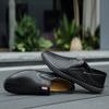 Hot Sale Men's Casual Leather Shoes Handmade Comfy Loafers Breathable Men Driving Shoes Hollow Out Male Slip On Flats Moccasins