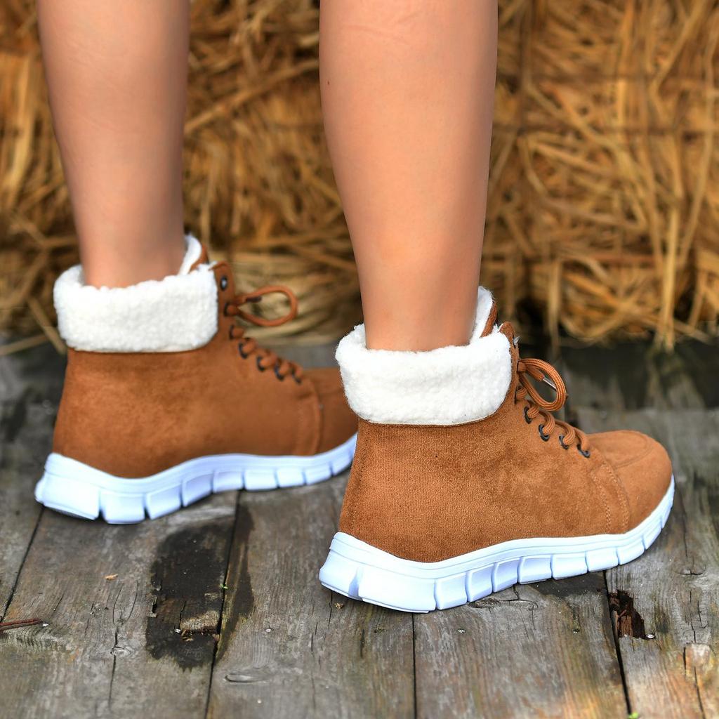 Большой размер 2023, осенне-зимние короткие ботинки, женские ботинки с круглой головкой на шнуровке, ботинки на подошве Matsutake, повседневные женские ботинки