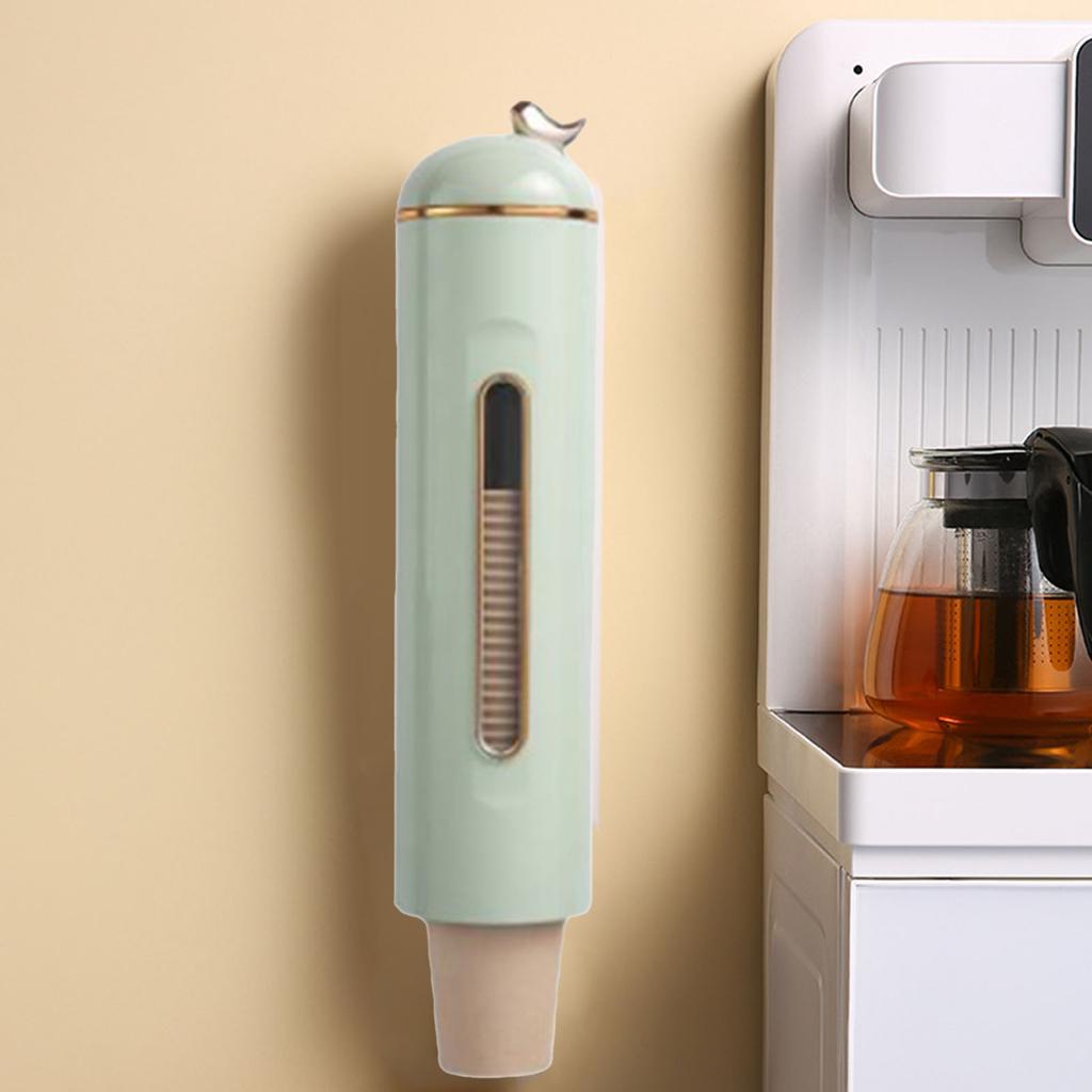 Disposable Paper Cup Organizer Large Capacity Automatic Wall Mounted Cup Dispenser for Home Office
