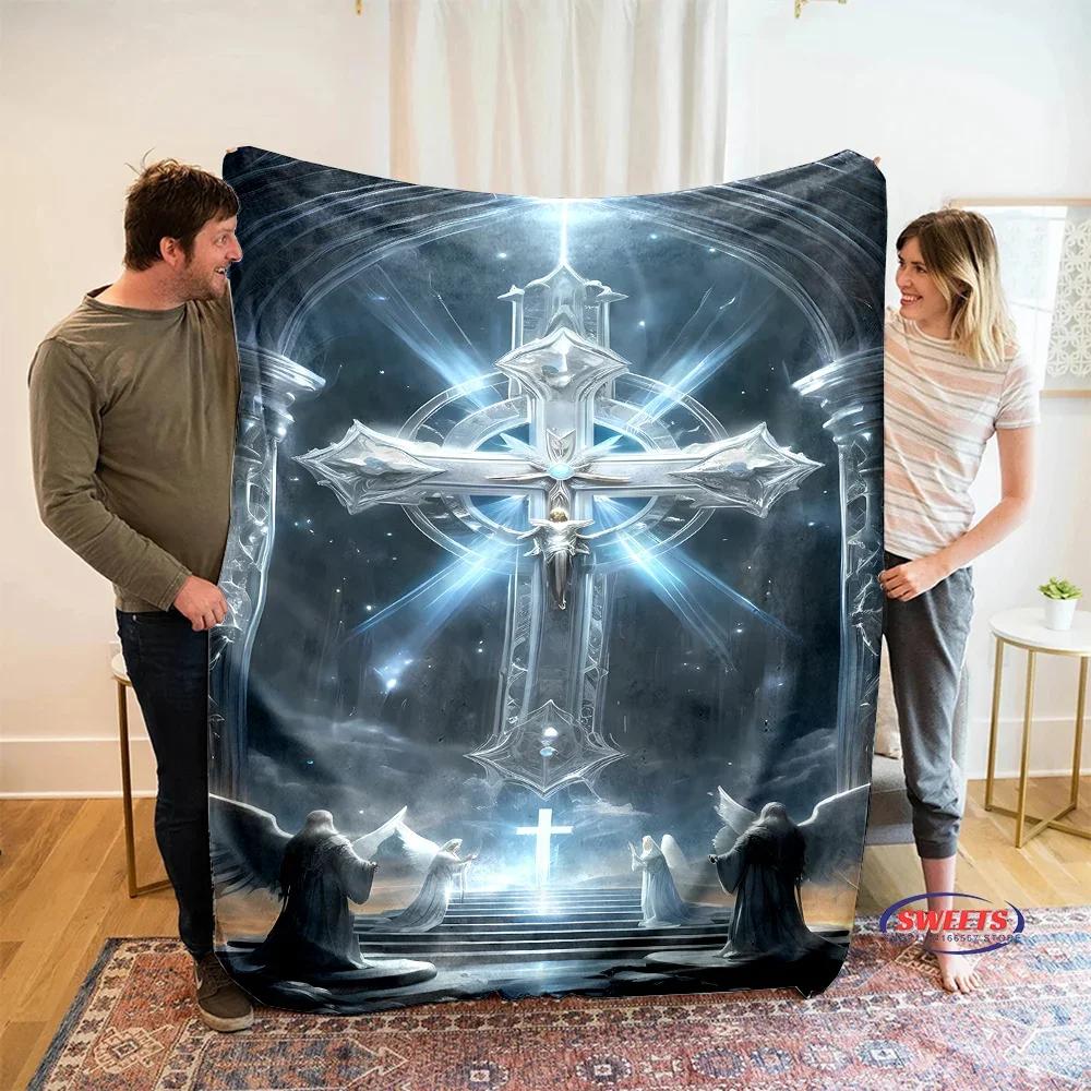NO Merciful Jesus Christian Art Blanket Sizes Flannel Throw Soft Quilt for Bed Sofa Four Seasons Cozy Cover