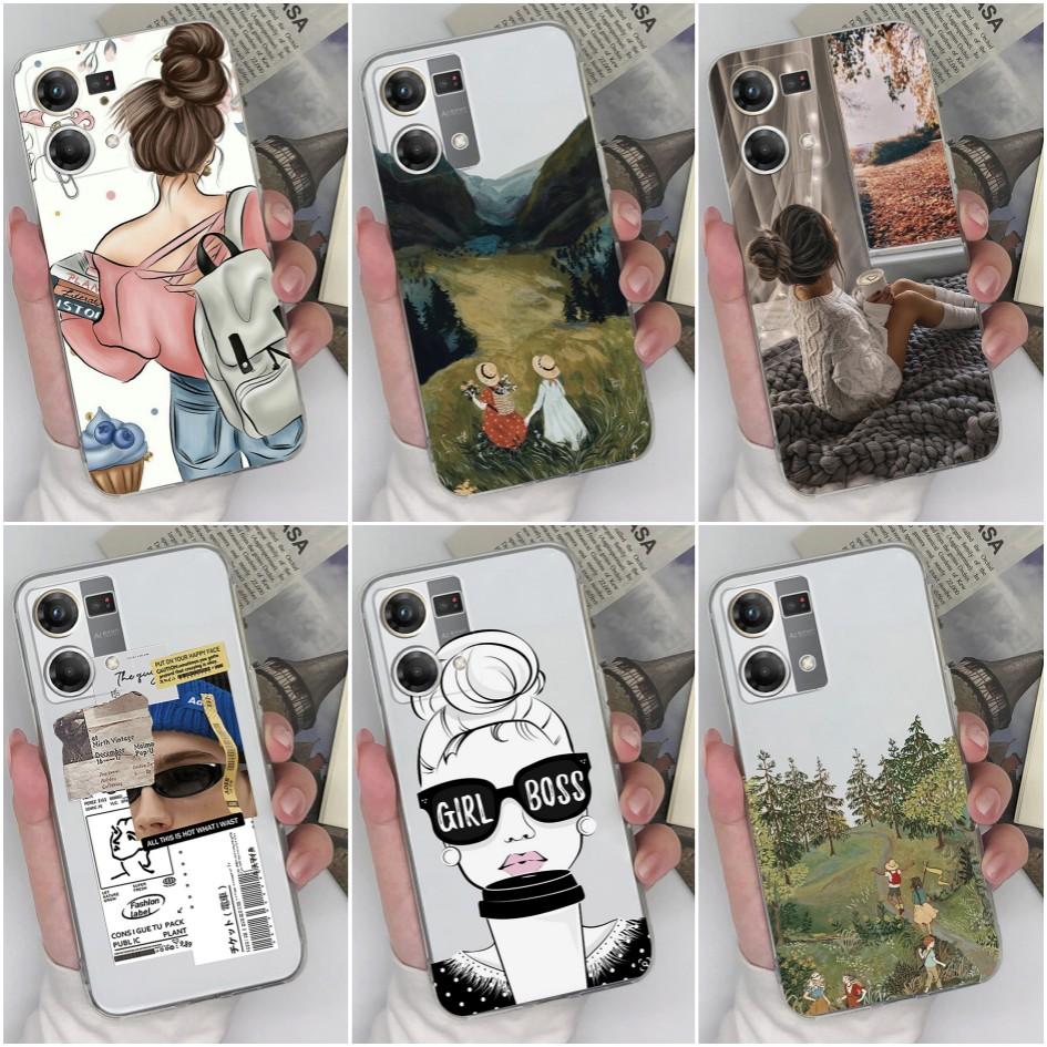 Чехол для телефона Realme 9 10 Pro + C55 C53 C33 OPPO Reno7 Pro SE 4G 5G Reno8 T, модная задняя крышка для телефона для девочек, мягкий силиконовый бампер для OPPO Realme