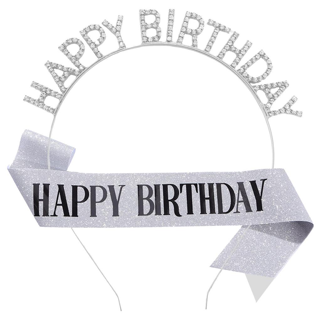 Birthday Celebration Headband, Hair Clip, Sash, and Baking Gift Set - Perfect Photo Props and Decorations for Girls