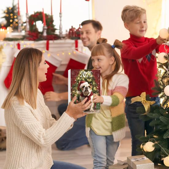 Dog Advent Calendar 2025 24Pcs 2D Dog Breeds Ornaments for Tree Decor 24 Days Christmas Countdown Calendar Surprise Gifts for Dog Lovers