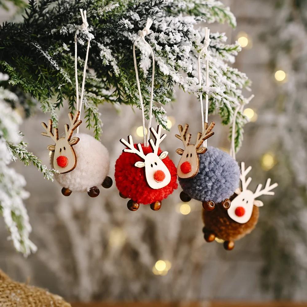 Christmas Decor Christmas Ornament Felt Elk Pendant Creative New Christmas Tree Hanging Gift Home Decoration