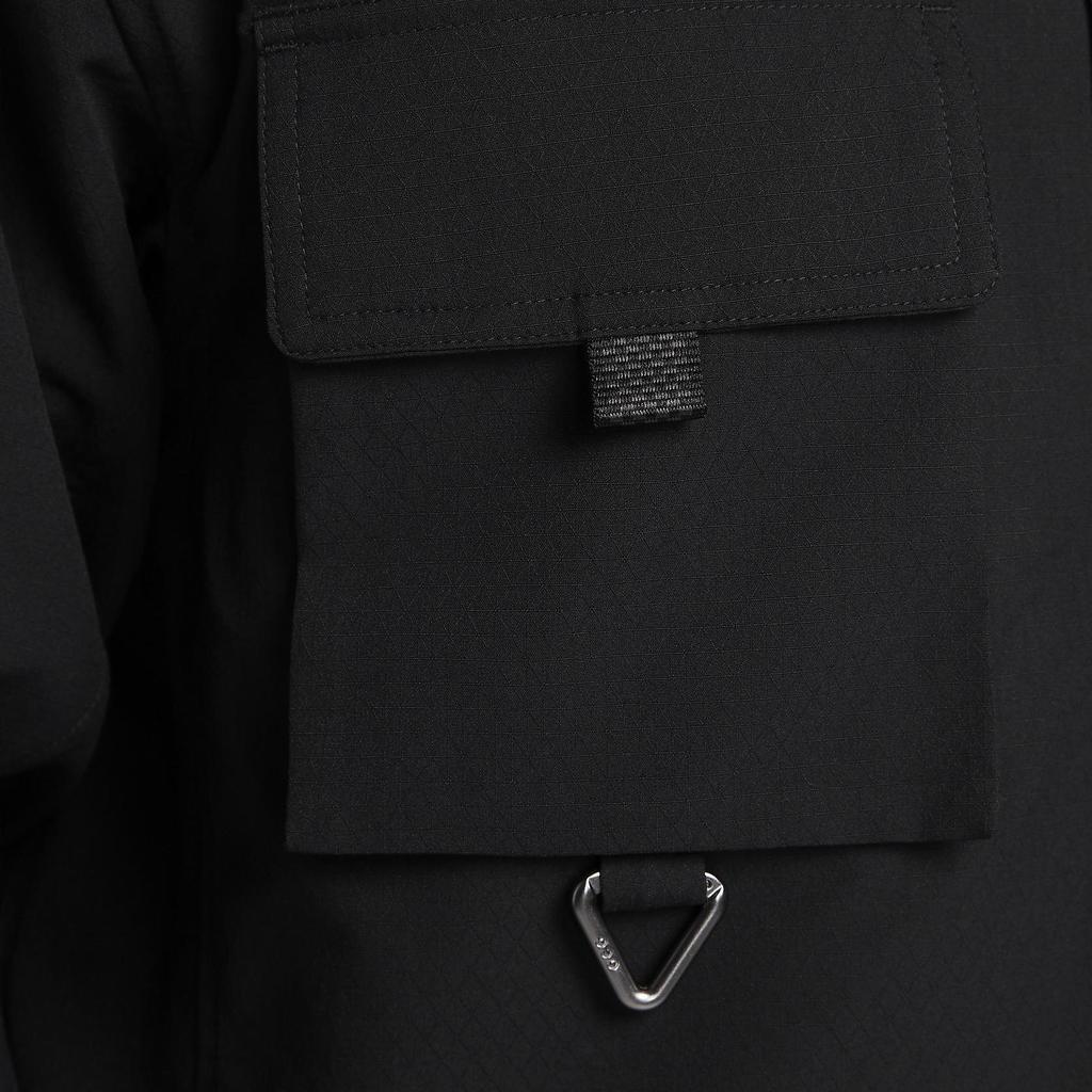 Nike Сплошной цвет, однобортный пиджак с несколькими карманами и воротником, мужская верхняя одежда, черный DN3936-010