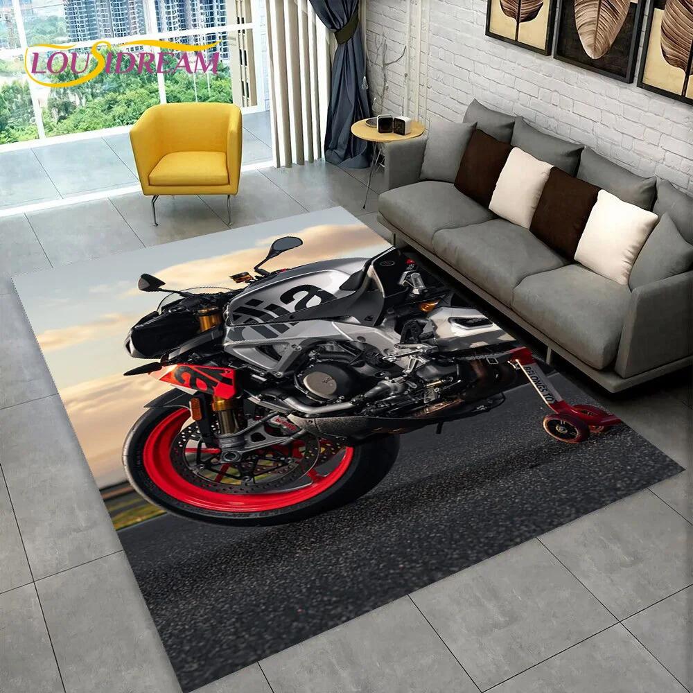 HD Ковер с логотипом мотоцикла Aprilia Racing для дома, гостиной, спальни, дивана, придверный коврик, декор, детский ковер, нескользящий коврик для пола 3D
