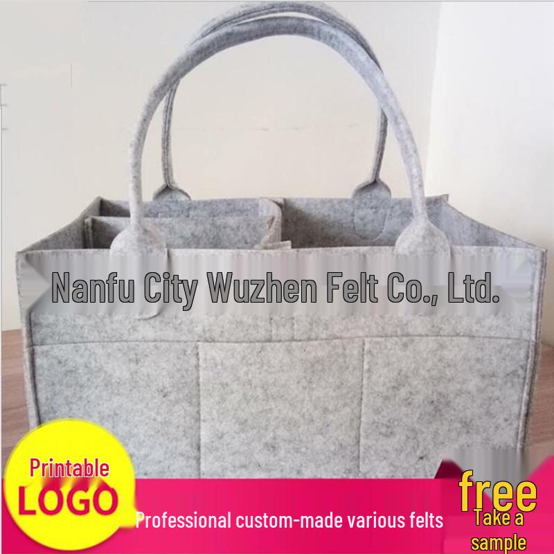 Customizable Large Capacity Felt Diaper & Storage Bag