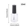 15 мл прозрачный стеклянный флакон для лака для ногтей пустой с крышкой кисточка косметические контейнеры стеклянные флаконы для ногтей с кисточкой