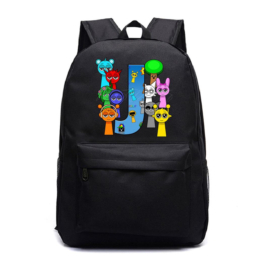 Leisure Travel Backpack Rhythm Box 26 Letter School Bag Elementary and Secondary School Students Peripheral Backpack Trend