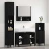 Bathroom Furniture Set 3 Piece Black Oak Effect Wood Based Material