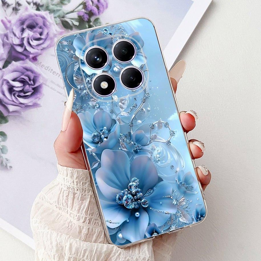 Чехол для Xiaomi Redmi Note 14 Pro Plus Новый Популярный Цветочный Мраморный Мягкий Силиконовый Чехол для Xiaomi Redmi Note 14 Pro Global Capinha