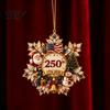 Festival Party Supplies Snowflake Christmas Tree Hanging Ornament, Acrylic Holiday Decor Indoor Outdoor Ornaments for Window Home Fireplace