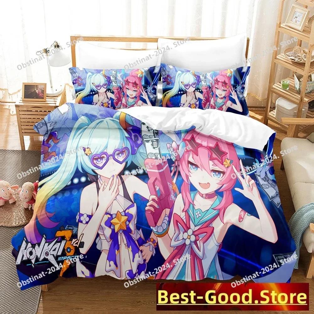 3D Print 2014 Honkai Impact 3 Bedding Set Single Twin Full Queen King Size Kawaii Boys Bed Set Teenager Bedroom Duvetcover Sets