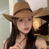 Beach Cap Summer Sun Hat Knight Hat Sunscreen Cap Elegant Western Cowboy Hat  Woman/Female