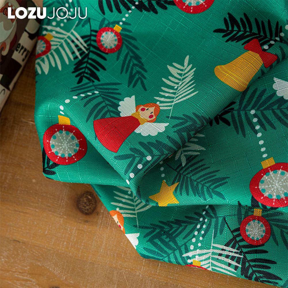 1 шт. LOZUJOJU Рождественский стиль Полузатемняющие шторы Шторы с мультяшным принтом для гостиной, спальни, балкона, окна, домашний декор