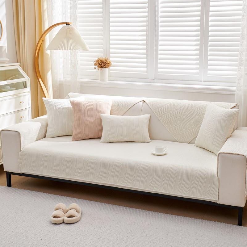Sofa Cushion Autumn and Winter Non-Slip Seat Cushion Winter Sofa Slipcover Sets Cover Cloth Thickened Fleece Seat Cushion